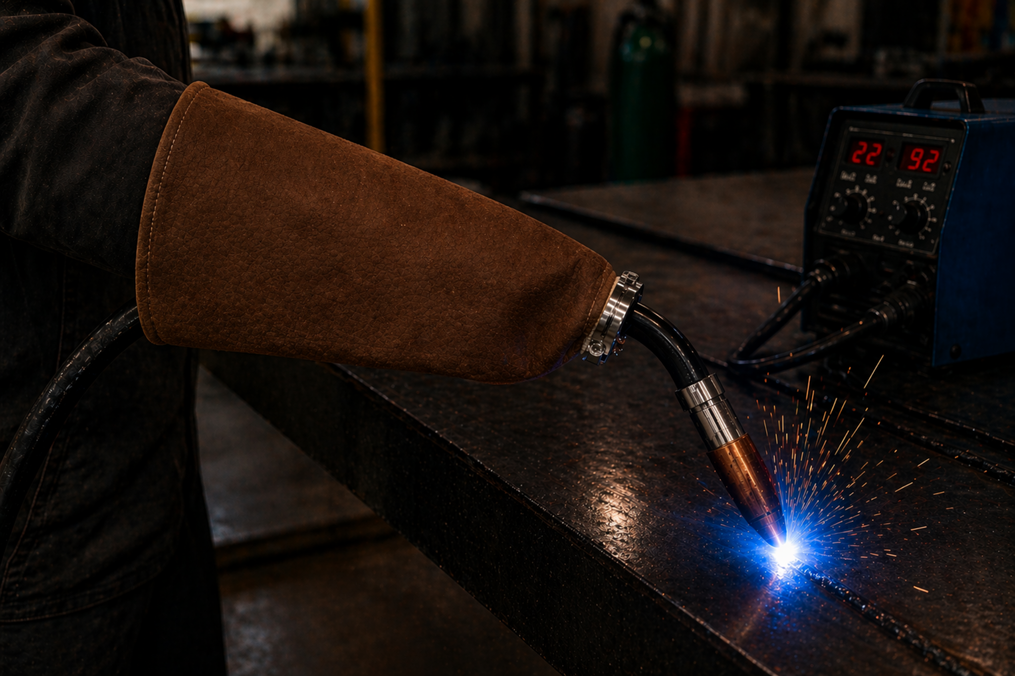 ARC SLEEVE en situation de soudage MIG/MAG